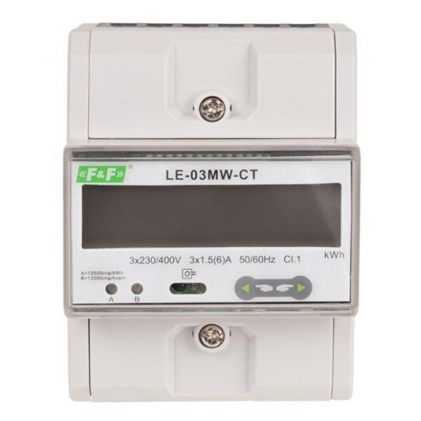 Счетчик электроэнергии F&F LE-03MW-CT 3х230/400В 81А - фото №4