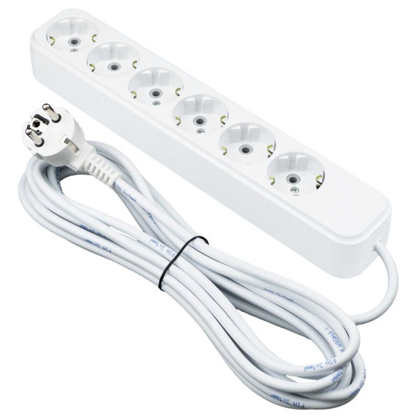 Подовжувач PIN 6р 5м 3х1 з заземленням ( 806051 )