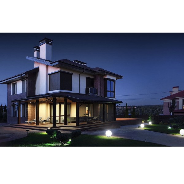 Светильник садово-парковый SFERA 200мм дымчатый призм 20W Е27 IP44 Violux ( 505120 ) - фото №2