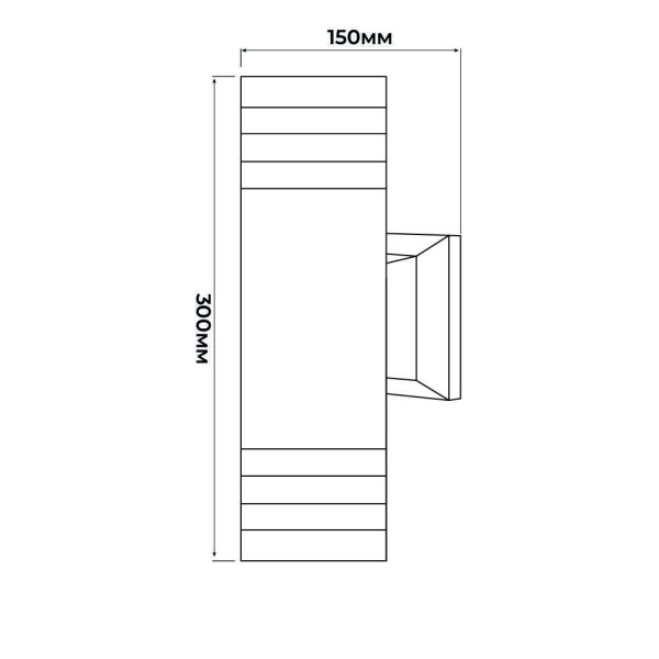 Светильник фасадный TETRIS-R 2D черный 2х40W Е27 IP54 Violux​​ ( 500540 ) - фото №3