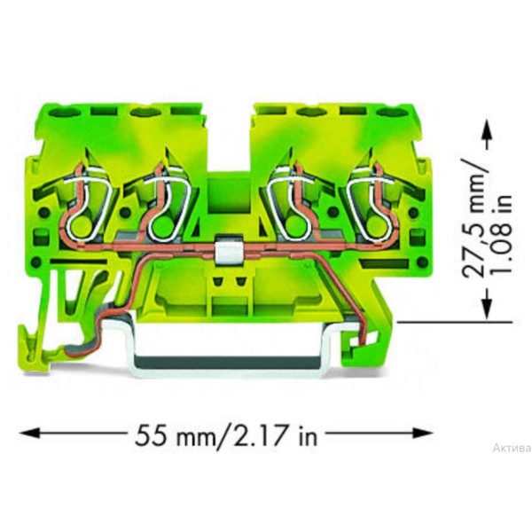 Клема заземлення Wago 870-837 (не поєднується) - фото №1
