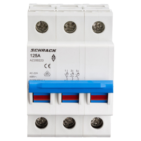 Вимикач навантаження Schrack AZ200223 125А 3P - фото №1