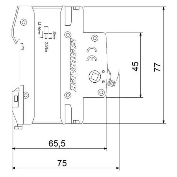 Вимикач навантаження Schrack AZ200223 125А 3P - фото №8