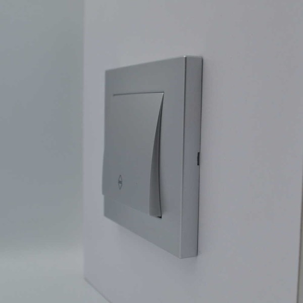 Выключатель ELBI ZENA Silverline серый металлик 1кл проходной без рамки ( 609-011000-209 ) - фото №4