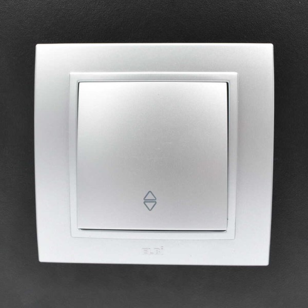 Выключатель ELBI ZENA Silverline серый металлик 1кл проходной без рамки ( 609-011000-209 ) - фото №7