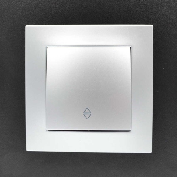 Выключатель ELBI ZENA Silverline серый металлик 1кл проходной без рамки ( 609-011000-209 ) - фото №8