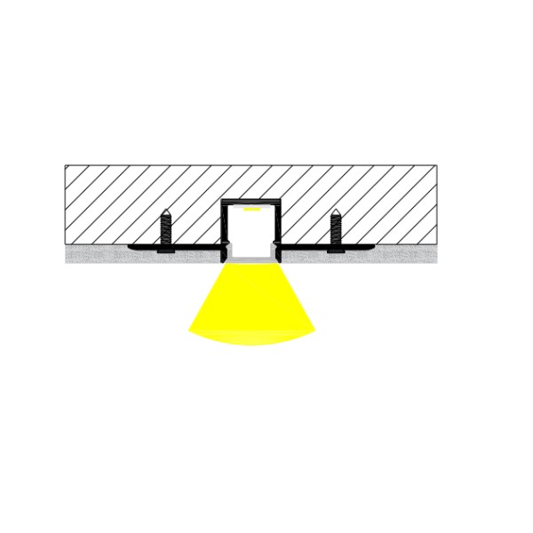 LED-профиль под шпаклевку ALUMLED с рассеивателем, 3 метра (LD54141_3) - фото №3