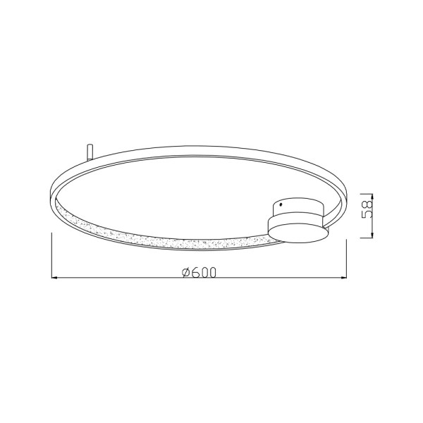 Люстра Reality 641101-30 Condida Led 1x24W 3000/3500/4000K 1920Lm IP20 Gold - фото №3