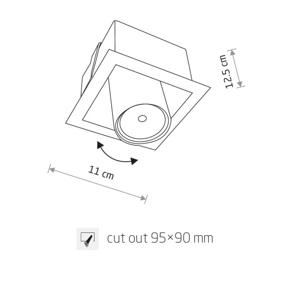 Точечный светильник Nowodvorski 8937 Eye Mod GU10 1x10W IP20 черный - фото №1