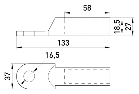 Алюминиевый кабельный наконечник E.Next e.end.stand.a.185 (s020010) - фото №1