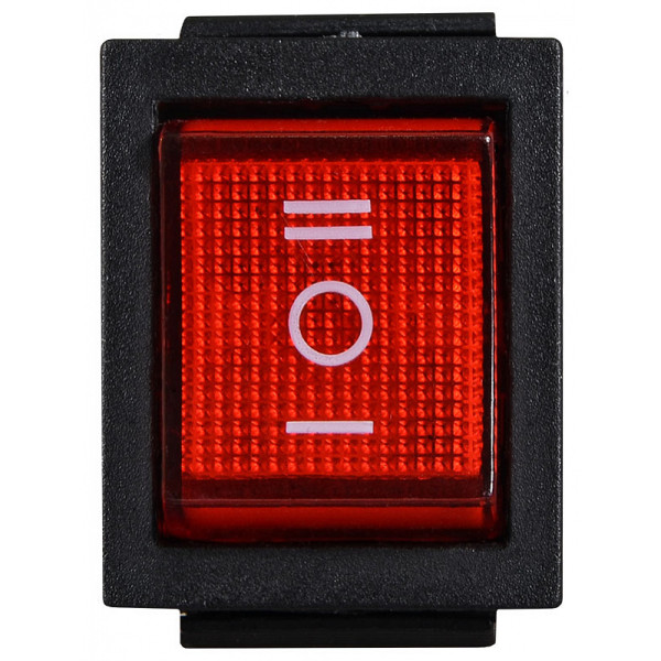 Переключатель Аско-Укрем KCD2-203N R/B (I-0-II) с подсветкой красный (A0140040107) - фото №1