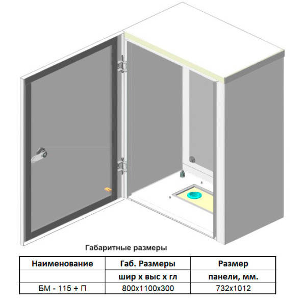 Навесной бокс с монтажной панелью Билмакс Б00029541 БМ-115+П IP54 - фото №4