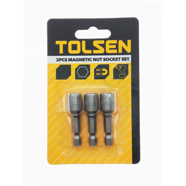 Магнітні головки Tolsen (77825) 10мм 1/4" х48мм (3шт) - фото №2