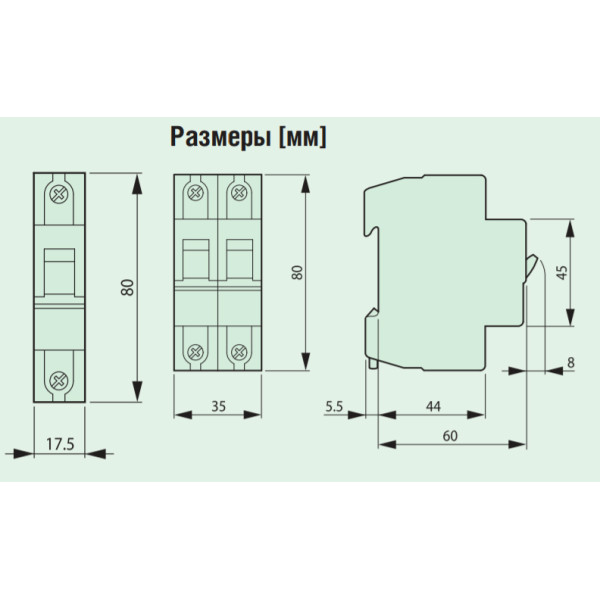 Автоматический выключатель Eaton PL7-C10/1-DC 250В DC 10А C - фото №1