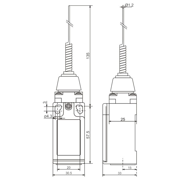 Кінцевий вимикач Promfactor FLS15M41266 - фото №1