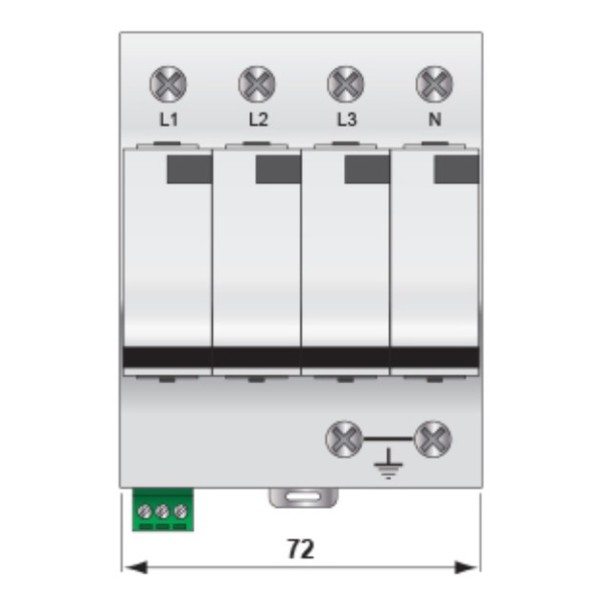 Ограничитель перенапряжения ETI 002442907 ETITEC V T12 280/12.5 (4+0) - фото №2