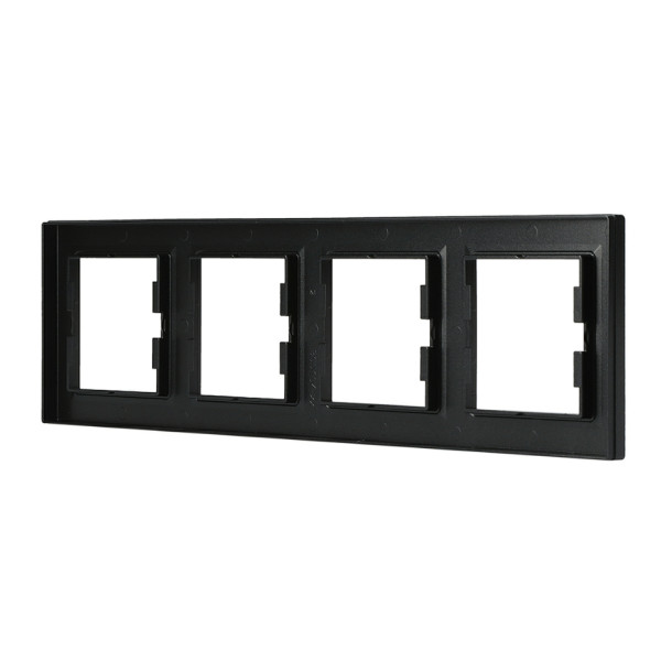 Четырехместная рамка Asfora антрацит, EPH5800471 - фото №3