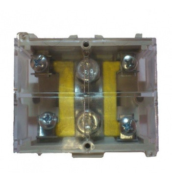 Клемма проходная КП 95ЛК (30) 1х95 мм.кв. / 4х16 мм.кв. с латунной контактной пластиной с крышкой - фото №1