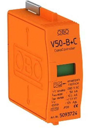 Змінна вставка OBO Bettermann (5093724) Тип I+II V50-B+C 0-280