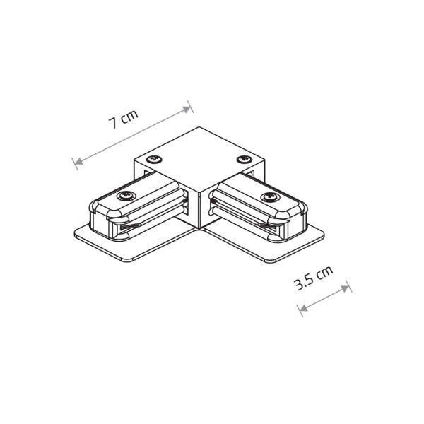 З'єднувач кутовий Nowodvorski 9455 Profile L-connector IP20 чорний - фото №1