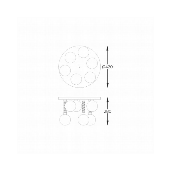 Люстра Zuma Line C0583-06D-2GHF Mida G9 1x6W IP20 - фото №1