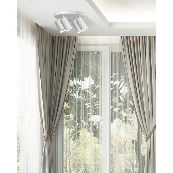 Светильник поворотный, спот Goldlux 324818 Turyn GU10 4x10W IP44 белый - фото №1