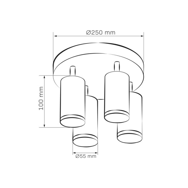 Светильник поворотный, спот Goldlux 324818 Turyn GU10 4x10W IP44 белый - фото №3