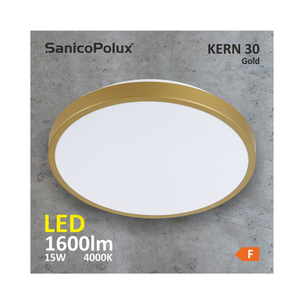 Светильник потолочный Goldlux 318725 Kern Led 1x15W 4000K 1600Lm IP20 Gold - фото №2