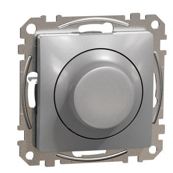 Универсальный поворотный светорегулятор Schneider Electric алюминий SDD113502