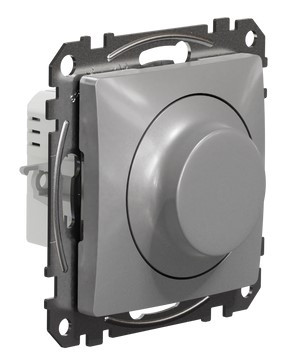 Универсальный поворотный светорегулятор Schneider Electric алюминий SDD113502 - фото №1