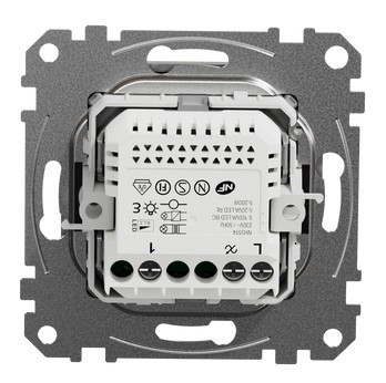 Универсальный поворотный светорегулятор Schneider Electric алюминий SDD113502 - фото №3