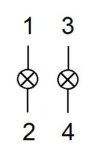 Двойной модульный LED индикатор (красный и зеленый) Schrack AZ106808 230В AC - фото №1