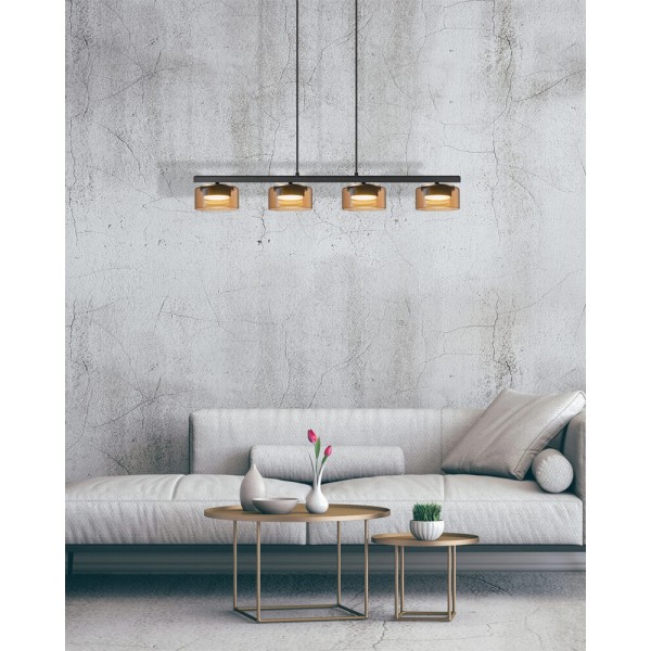 Подвесной светильник, люстра Goldlux 331311 Ofelia GX53 4x10W 4000K 660Lm IP20 янтарный - фото №3