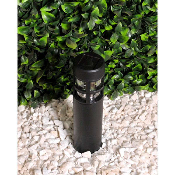 Вуличний світильник на сонячній батареї Goldlux 323194 Mark LED 6500K IP44 чорний - фото №1