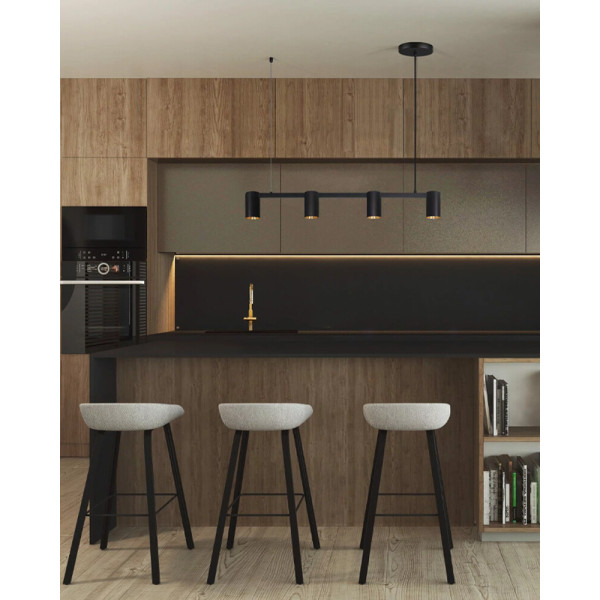 Подвесной светильник, люстра Goldlux 326171 Maribel GU10 4x10W IP20 Черный - фото №1