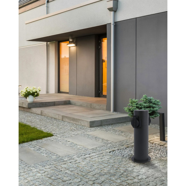 Столбик с розетками Goldlux 327956 Elektri IP44 Bk - фото №1