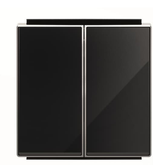 Двойная клавиша выключателя ABB Sky 2CLA851100A2501 8511 CN (черное стекло)
