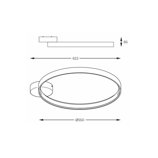 Люстра Zuma Line 5903938027833 Circle LED 1x30W 3000K 3870Lm IP20 - фото №1
