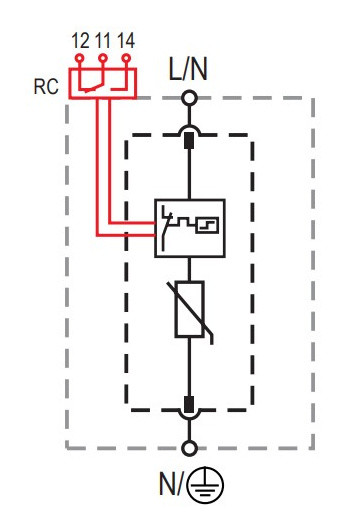 Ограничитель перенапряжения ETI 002440500 ETITEC M T12 300/7 (1+0 2p TNC) - фото №3