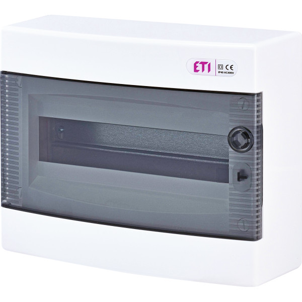 Зовнішній модульний щит ETI 001101001 ECT 12PT 12 М з прозорими дверцятами - фото №1