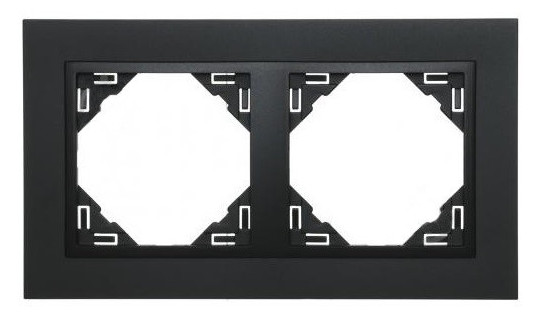 Двойная рамка LOGUS 90920 TRR Logus 90. Animato черный матовый