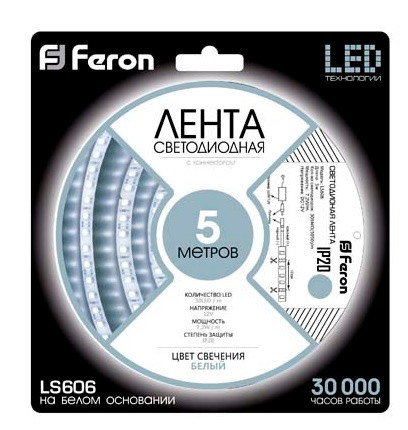 Світлодіодна стрічка Feron SANAN LS606 60SMD/м - фото №1