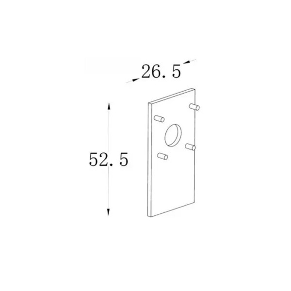 Заглушка магнітного треку з отвором Alumled ALMG-EC O BK - фото №2