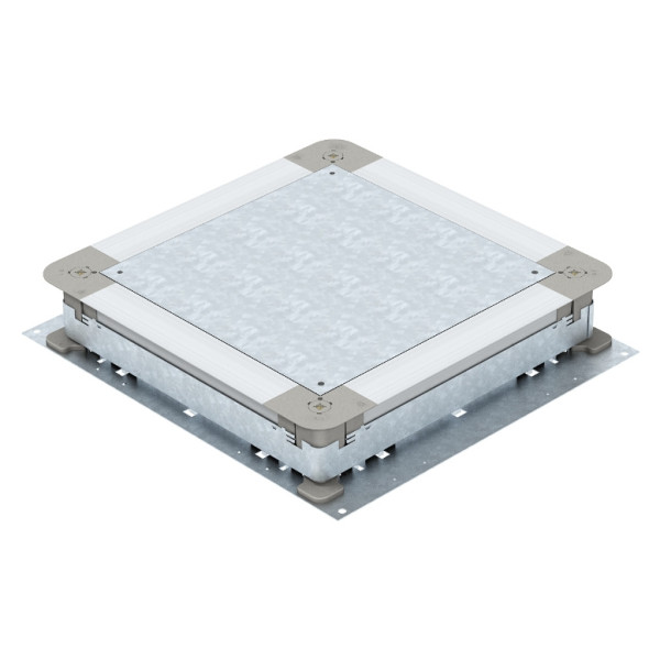 Монтажна коробка для наливної підлоги OBO Bettermann (7410030) UZD250-3/367x410мм (h=70-125мм) з оцинкованої сталі