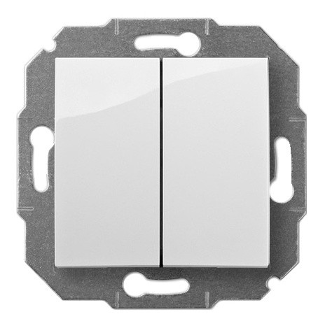 Двухклавишный выключатель Elektro-Plast Carla 1711-10 (белый)