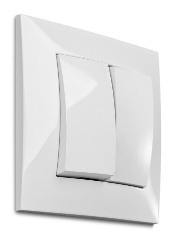 Двухклавишный выключатель Elektro-Plast Carla 1711-10 (белый) - фото №2