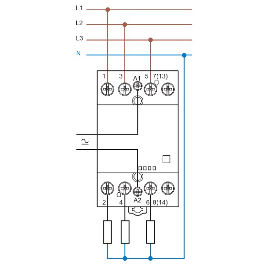 Контактор Finder 4NO 40A 220-240В AC/DC (224402304310) - фото №1