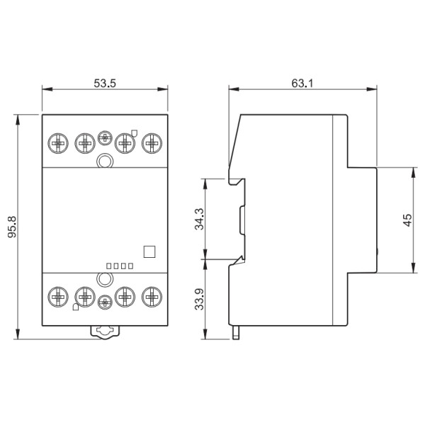Контактор Finder 4NO 40A 220-240В AC/DC (224402304310) - фото №3
