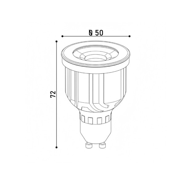 Светодиодная лампочка Kloodi KDGU10-3W 2.7K 3D BK GU10 270Lm IP20 - фото №2