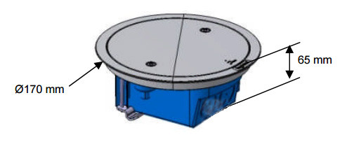 Напольный люк с винтовой крышкой Legrand 88061 4М IP66 (нержавеющая сталь) - фото №2